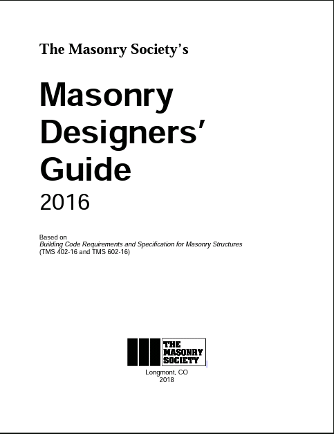 The Masonry Society’s  Masonry  Designers’  Guide 2016 - Orginal Pdf